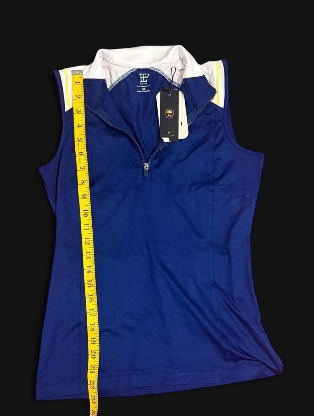 EP New York Sleeveless Golf Polo Shirt Women's XS Blue White - Picture 2 of 2